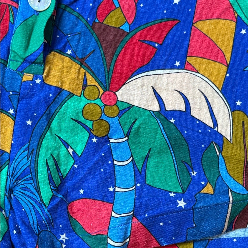 NWT FARM Rio Blue Tropical Print Jumpsuit Romper SIZE SMALL WOMEN - Picture 10 of 16